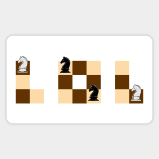 Chess knights LOL Magnet